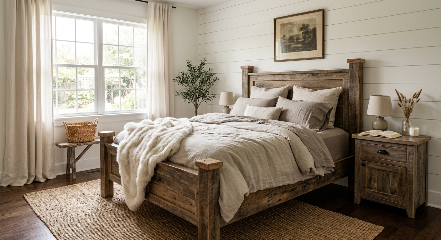 Creating a Farmhouse Bedroom Retreat